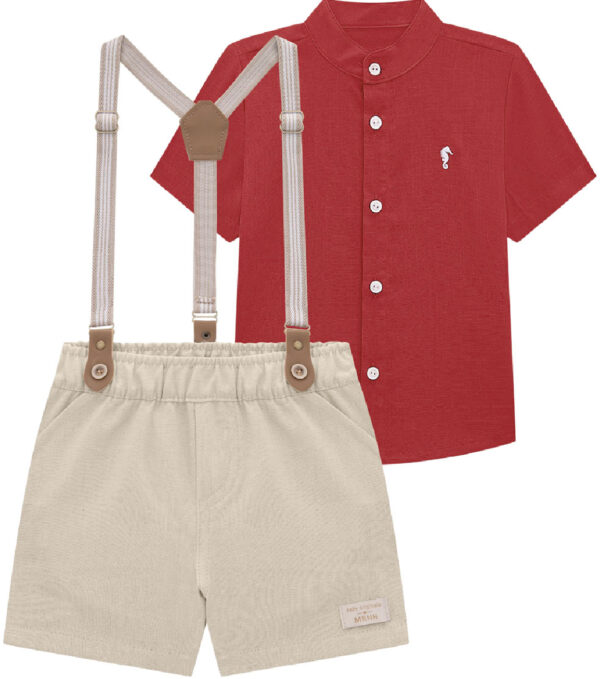 Conjunto camisa em linho e bermuda em linho / Granada